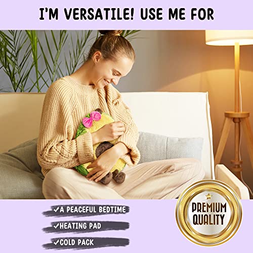 Avocado Microwavable Unscented Heating Pad for Women and Kids- Cute Soft Cozy Pillow Plush Heatable Warm Stuffed Animals - Kawaii Hot and Cold Plushie Food Toy - Avocado Gifts for Girls and Boys - style: Augusta