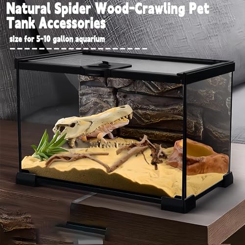Hamiledyi 6PCS Aquarium Driftwood 6-8in Natural Spider Wood Branches Reptiles Aquarium Fish Tank Decoration Assorted - size: Spiderwood (6-8in 6PCS)