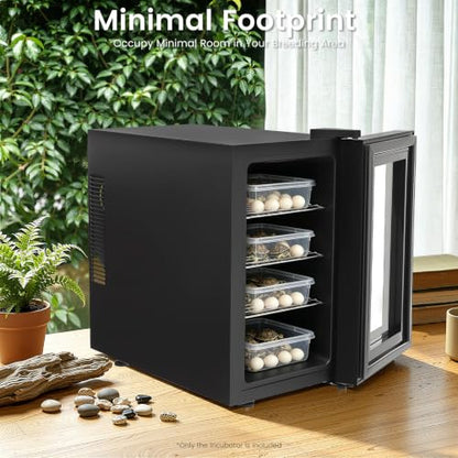 Reptile Egg Incubator Digital Temperature Control Incubator w/LED Display | 23L Large Capacity Reptile Incubator with Smart Thermostat System 50–104°F ±3°C Accuracy,Built-in Fan for Even Heating