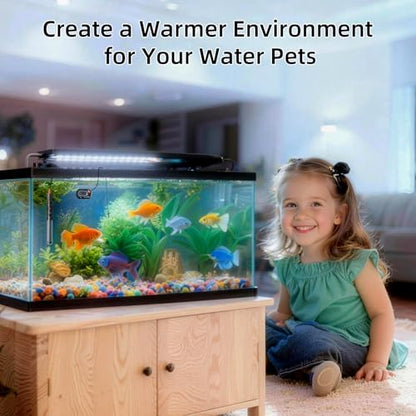 HiTauing Aquarium Heater 25W/50W/100W/200W/300W, Adjustable Knob Fish Tank Heater with Digital Thermometer, Submersible Betta/Turtle Tank Heater for Freshwater and Saltwater Tanks - size: 100W for 10-30 gallon