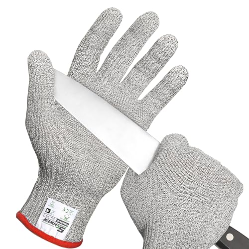 Schwer SlicePro ANSI Cut Resistant Gloves, Food Grade Cutting Gloves for Kitchen Food Prep, Mandoline Gloves for Meat Cutting, Oyster Shucking, Fish Fillet Processing, PR1501-G, S | Non PFAS, No Glass Fiber, for Kitchen Food Prep, Mandolin Slicing, Meat C