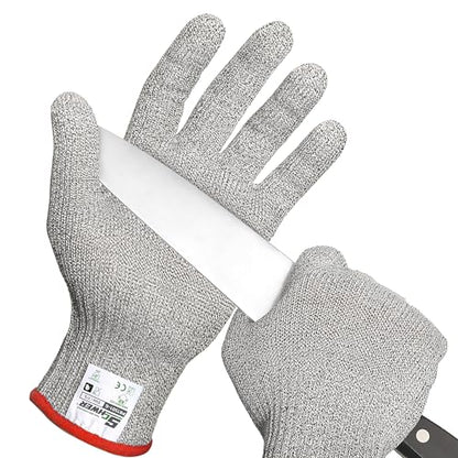 Schwer SlicePro ANSI Cut Resistant Gloves, Food Grade Cutting Gloves for Kitchen Food Prep, Mandoline Gloves for Meat Cutting, Oyster Shucking, Fish Fillet Processing, PR1501-G, S | Non PFAS, No Glass Fiber, for Kitchen Food Prep, Mandolin Slicing, Meat C