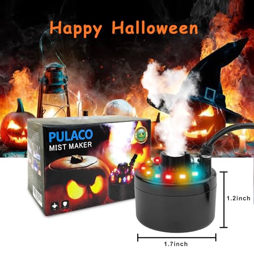 PULACO Mist Maker, Indoor Fountain Mister Foggers, Small Pond Fog Machine Atomizer Air Humidifier Perfect for Water Feature, Halloween
