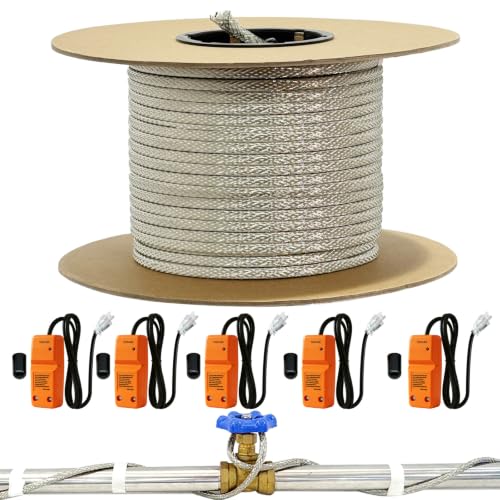 HEATIT 500’ HTM Braid Self Regulating heating cable & 5* Connection kit | Cut the cable to your required length for custom installations on residential or commercial projects. - size: 500-K