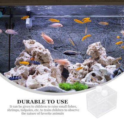 Mini LED Aquarium Kit with Acrylic Fish Tank, Small Desk Terrarium Starter Kit for Betta and Tropical Fish, Micro Aquatic Ecosystem Decoration with LED Lighting