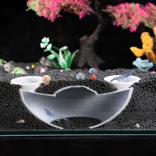 Aquarium Underground Tunnel, Shrimp Cave Aquarium Tunnel, Shrimp Hides for Fish Tank, Betta Fish Tank Decor Accessories (Hide C) - color: Dual Tunnel