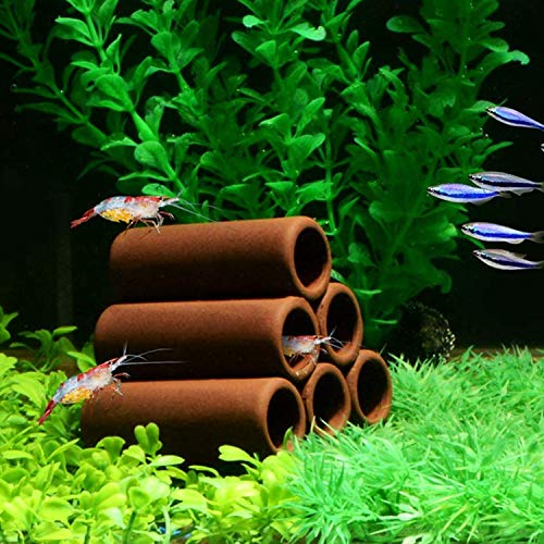 XMHF Aquarium Breeding Cave Ceramic Shrimp Shelter Spawning Tube Shrimp Habitat Ornament Hiding Cave Decorations Hideaway Pipe
