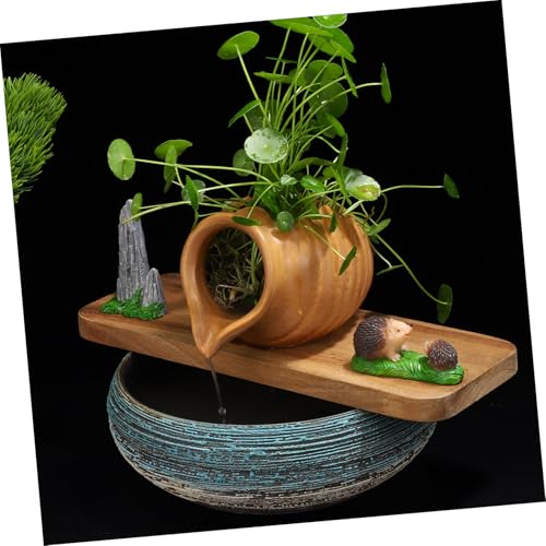 YARNOW Ceramic Jar Fountain Pump Terrarium Waterfall Decor Outdoor Courtyard Jar