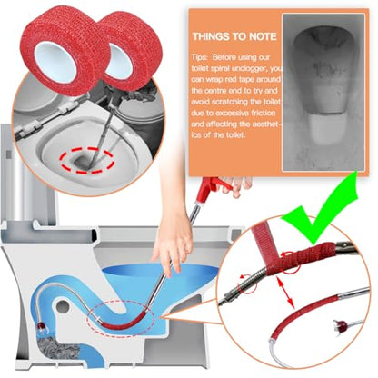 Toilet Auger/Snake Drain Clog Remover Tool Kit | 3 Clog Remover Tools for Blocking and Cleaning Toilets, Kitchen Sinks, Bath Tubs and Sewers,Home essential - style: Toilet Drain Unblocking kit