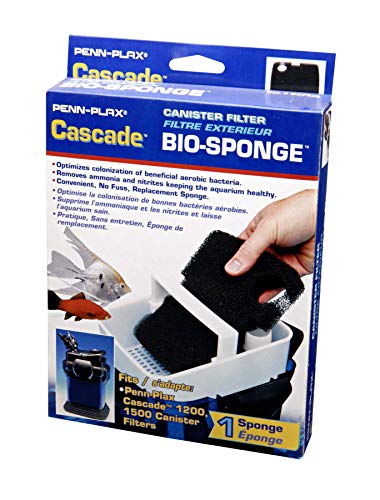 Penn-Plax Cascade 1200/1500 GPH Canister Filter Aquarium Bio Sponge Replacement; 1 Pack - size: Cascade 1200/1500 Replacement Bio-Sponge