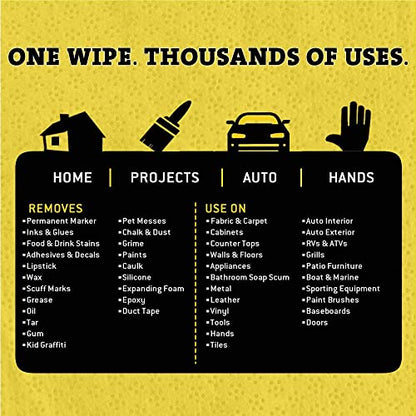 Tub O' Towels Heavy-Duty Multi-Surface Cleaning Wipes, 7" x 8", 40 Count Canister, Removes Grease, Grime, and Tough Stains, Durable Disposable White Wipes for Home, Garage, and Outdoor Cleaning Tasks | industrial-disposable-wipes - style: 1-Pack of TW40 (