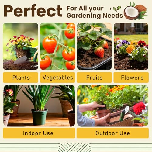 Halatool 10 Pack Coco Coir Brick, Organic Coconut Coir Soil for Plants | Organic Coco Coir Soil, pH Balanced & Low EC – Expanding Seed Starter, Potting Mix for Plants, Flowers & Reptiles - size: 10 Pack