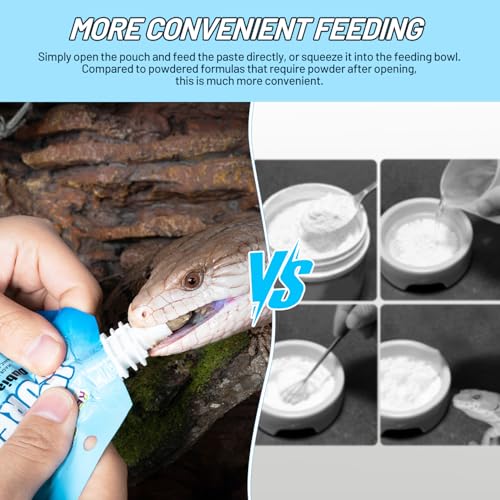 Crested Gecko Food Insect Puree, Dubia Paste Reptile Food Made with Fresh Insects Gecko Food Complete Diet 2.82oz