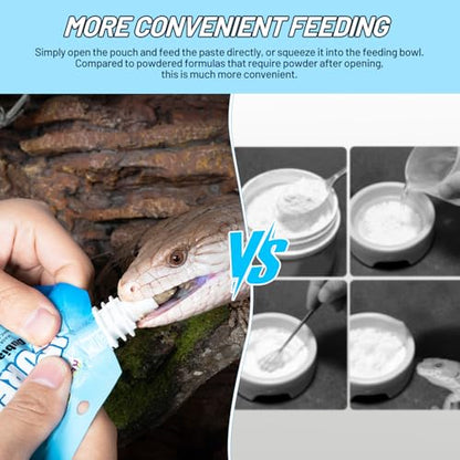 Crested Gecko Food Insect Puree, Dubia Paste Reptile Food Made with Fresh Insects Gecko Food Complete Diet 2.82oz