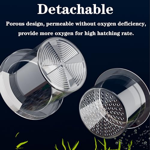 WEAVERBIRD Aquarium Breeder Box, Fish Breeding Box, Acrylic Breeder Isolation Divider Hatching Boxes, Floating Incubation Box, Round Isolation Hatchery Feeding Boxes for Small Fish Fry Hatchery - size: Round