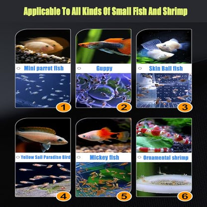 Breeder Box for Fish Tank, Floating Plastic Aquarium Breeding Chamber | Floating Mesh Isolation Hatchery Incubator for Small Fish, Betta Shrimp Clownfish Guppy - Adjustable Nursery Tank Divider
