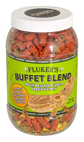 Fluker's Buffet Blend Adult Bearded Dragon Veggie Variety Diet, 4.5 oz (76042) - size: 4.5 Ounce (Pack of 1)