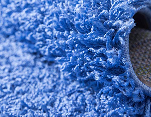 Unique Loom Solid Shag Collection Area Rug (2' 2" x 3' 1" Rectangle, Periwinkle Blue) - color: Periwinkle Blue, size: 2'2" x 3'1" (Rectangular)