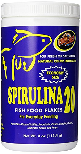 Zoo Med Spirulina 20 Flake Fish Food, 4-Ounce - size: 4 Ounce (Pack of 1)