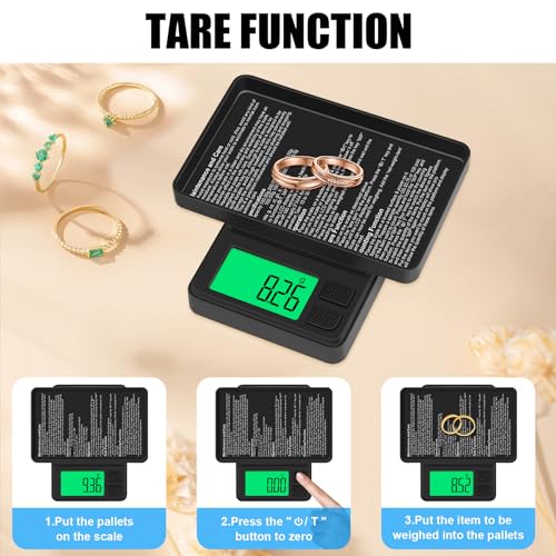 Digital Pocket Scale 1000g x 0.01g, Diyife Portable Precision Gram Scale | Jewelry Scale with Protective Cover, Auto-Off, Backlit LCD, 7 Units Tare, for Food, Kitchen, Coffee, Battery Included - color: Black