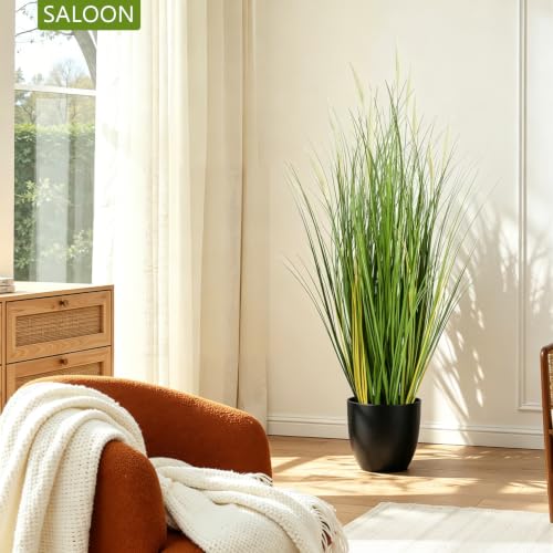 2-Pack 3FT Artificial Plants with Pot | Safe & Pet Friendly, Natural Looking Plants Artificial Decor for Home, Office, Patio, Wedding, Housewarming Decor Gift - size: 90cm