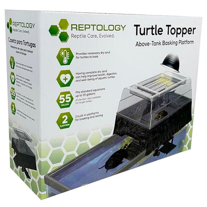 PENN-PLAX Turtle Topper Basking Platform with TetraFauna ReptoGuard Turtle Health Conditioner Blocks, 3 Count