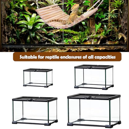 Vodolo Reptile Bridge,Bearded Dragon Hammock,Lizard Tank Climbing Accessories Gecko Reptile Decor for Habitat,Hamster Cage Accessories 12 in