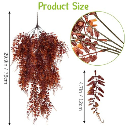 Hamiledyi Reptile Plants for Terrarium, Hanging Tank Greenery | 4 Pack Fake Artificial Leaves with Suction Cup, Snake Foliage, Reptile & Amphibian Habitat Plants for Chameleon Lizard (Red) - color: 4 Pcs Red Reptile Plants