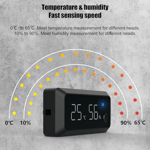 Generic Reptile Temp Humidity Gauge - Digital Hygrometer | Real-time Habitat Monitoring for Reptile Tank & Snake Tank Accessories