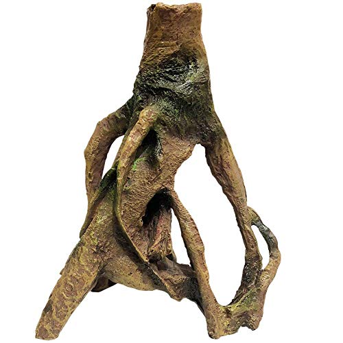 SLOCME Aquarium Resin Wood Trunk Ornament - Lifelike Driftwood Decor,Betta Fish or Other Pets Can Swim Through The Branches