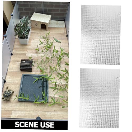 MERRYHAPY 2pcs Reptile Heating Pad with Advanced Reflective Film, Efficient Heat Retention, Portable Heat Mat for Gecko and Reptile Terrarium Use in Winter