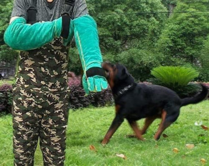 Pet Bite-Proof Gloves,Strengthened Gloves for Animal Handling, Parrots Lizards Reptiles Bathing Grooming and Bite-Proof Gloves