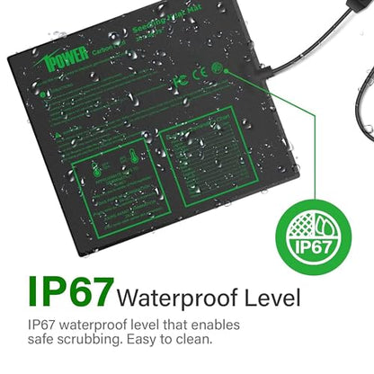 iPower 2 Pack 20" x 20.75" Seeding Heat Mat with Thermostat Temperature Adjustable Knob Durable Hydroponic Warm Plant Germination Starting Pad, Black - size: 20" x 20.75"(x2), style: with Adjustable Knob