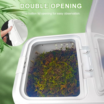 Winter Tortoise Habitat Kit,Turtle Tank Accessories,Turtle Tank Accessories,Snake Hide,Small Animals Hide with Hygrometer Thermometer,Apply to Frogs,Snakes,Lizards,Tortoise.