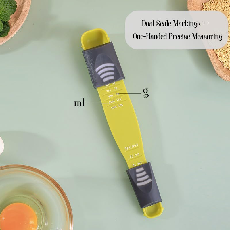 Adjustable Measuring Spoon – 1g-13g & 1ml-13ml Precision Measuring Tool for Baking, Cooking, Meal Prep & Baby Formula – BPA-Free Kitchen Gadget