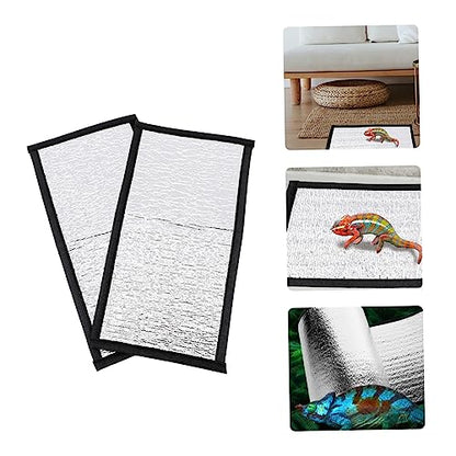 Happyyami Reptile Box Heating Pad Reptile Heat Pad Reflective Film Insulation Mat for Snakes Lizards and Turtles - size: 30X16X0.1cm