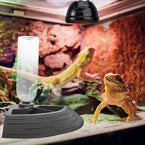 balacoo Reptile Water Feeder 6.69 Inch Terrarium Water Bowl for Lizards Tortoises Crawling Pets Stable Non-Slip Tray Easy to Clean