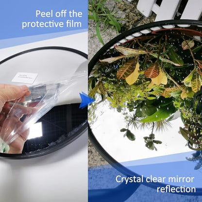 Under Vehicle Inspection Mirror - 12 Inch Convex Search Mirror with Wheels and LED Light for Security Check Under Cars, Trucks and Equipments - size: 12" with Wheels