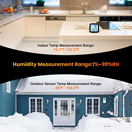 SC92 Professional Digital Wireless Indoor Outdoor Thermometer | Hygrometer Room Humidity Gauge Temperature and Humidity Meter Pro Accuracy Calibration
