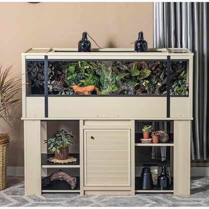 New Age Pet ECOFLEX X-Large Reptile Enclosure with Matching Cabinet Stand Set in Maple - color: Maple, size: X-Large