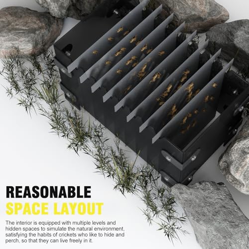 Reptile Cricket Keeper,Acrylic Feeding Crickets Habitat,Replacement of Egg Cartons