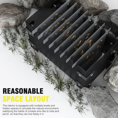 Reptile Cricket Keeper,Acrylic Feeding Crickets Habitat,Replacement of Egg Cartons