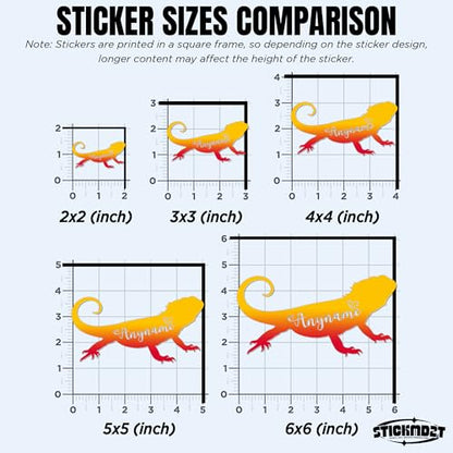 Custom Bearded Dragon Name Transparent Sticker Personalized Customized Lizard Bearded Dragon Pet Owner Waterproof UV DTF Stickers for Water Bottle, Tumbler, Laptop, Helmet, Car, Cute Gifts for Her Him