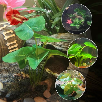 12 Pack Silk Aquarium Plants Betta Fish Tanks Decor，Betta Hammock 6-inch Fish Tank Plants Aquarium Decor，Suitable Artificial Fish Tank for Betta,Goldfish & Reptile Tanks Ornament Accessories