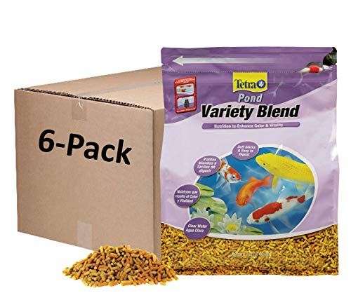 Tetra Pond Variety Blend, Pond Fish Food, for Goldfish and Koi, 1.32 Pounds, Pack of 6 | Daily Staple Blend Of Pond Sticks, Koi Vibrance & Spring/Fall Diet, Easy To Digest Soft Sticks For Small & Large Fish - size: 1.32 Pound (Pack of 6)