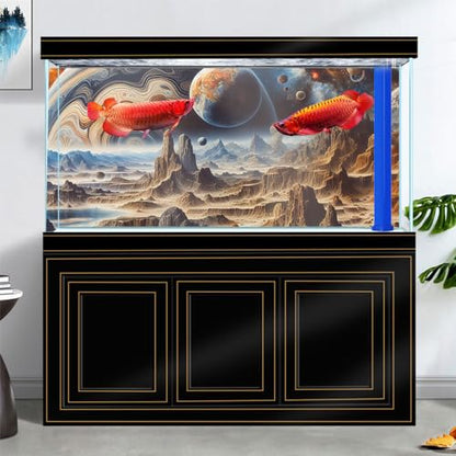 24X12IN Cosmic Spaceterrarium Background, Cool Parallel Space Themed Aquarium Reptile Habitat Background, Aquarium Background with 10EVA Double-Sided Tape - color: space02, size: 24X12in/60X30cm