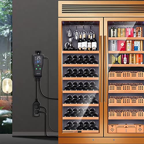 DIGITEN DHTC1011 Humidity and Temperature Controller Plug-in Thermostat Humidistat Outlet Humidity Controller Greenhouse Thermostat Cooling Heating Humidifier Dehumidifier - style: Temperature & Humidity Controller