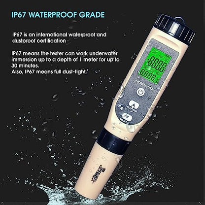 4-in-1 Digital pH/ORP / H2 / Temp Meter with ATC, 0.01 Resolution High Accuracy Hydrogen Concentration Tester for Drinking Water Hydroponics Aquariums Swimming Pool Laboratory - style: 4-in-1 liquid tester pH/ORP/H2/Temp