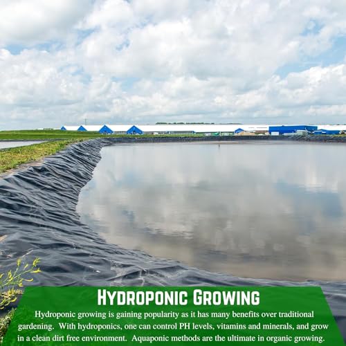 Farm Plastic Supply Hydroponics 6 mil Black Plastic Sheeting - Hydroponic Growing Kit, Hydroponic Liner, Hydroponics, Hydroponic Growing, Pond Liner, Black Plastic Sheeting (16' x 40') - size: 16' x 40'