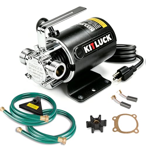 Water Transfer Pump, 115V 1/10HP 330GPH Utility Water Pump Electric With 2 * 6ft Suction Hose, Portable Small Water Pump For Pool Draining, Removing Water From Rain Barrel, Aquariums, etc. - style: 1/10HP 2 Hoses